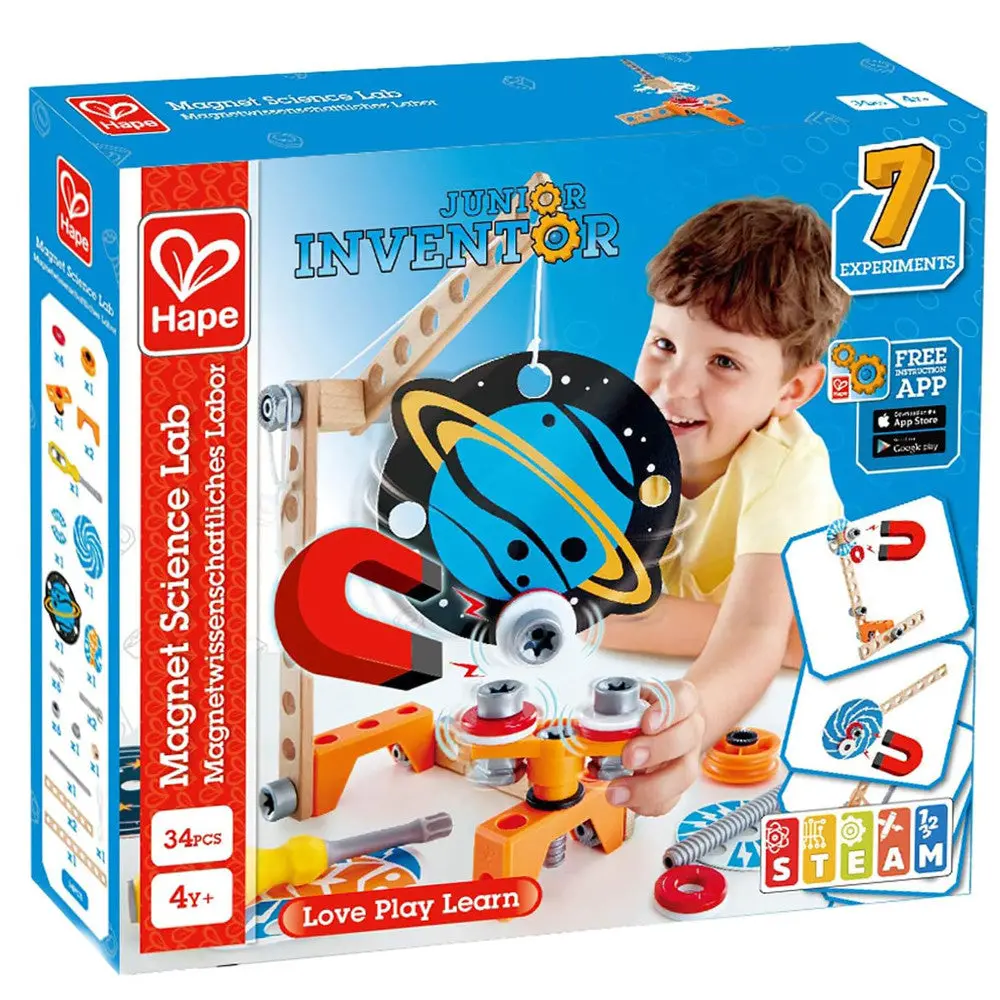Hape Junior Inventor Magnet Science Lab Set - 34Pcs 1