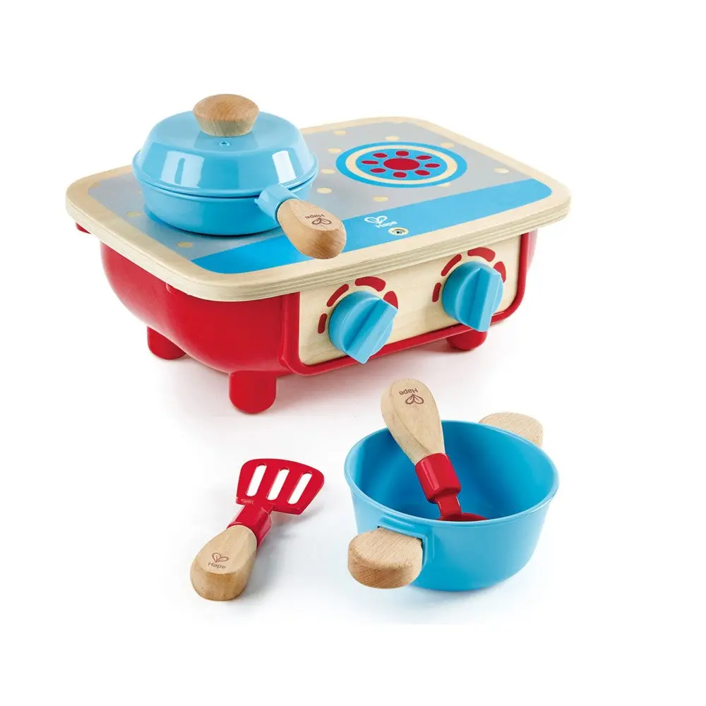Hape Deluxe Wooden Toddler Kitchen Playset - 6 Piece Set 1