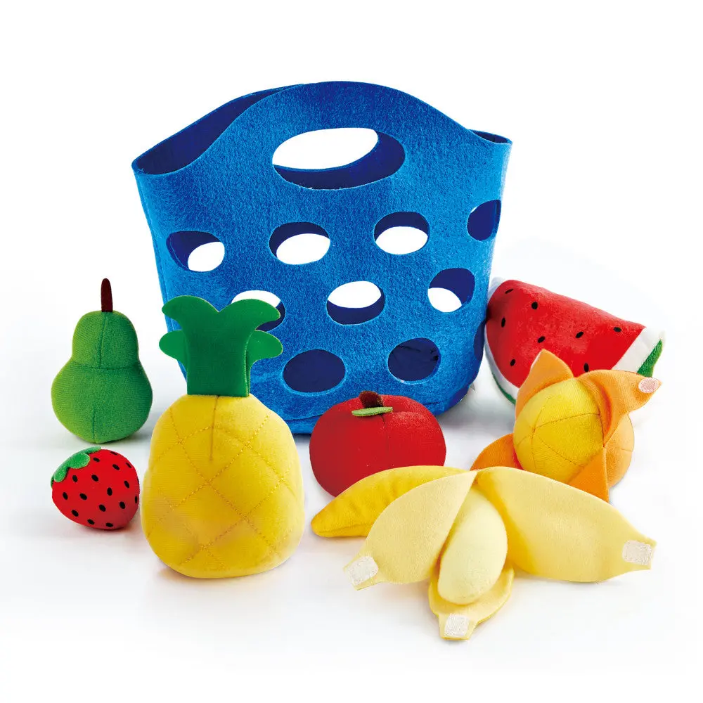 Hape Toddler Fruit Basket Playset - Soft Felt Pieces For Ages 18 Mo+ 1