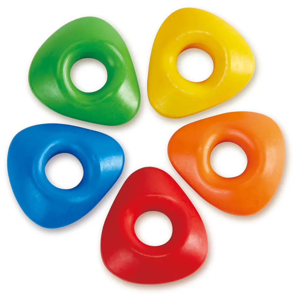 Hape Easy-Grip Toddler Crayons - 5Pc Vibrant Colors Set 1