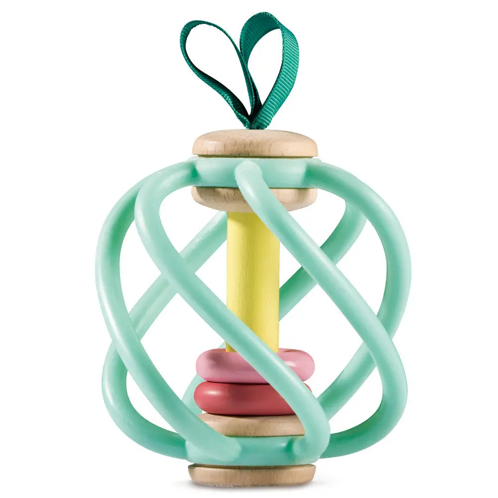 Hape Apple Grab Toy – Green-Yellow-Red Teether Baby Toy 1