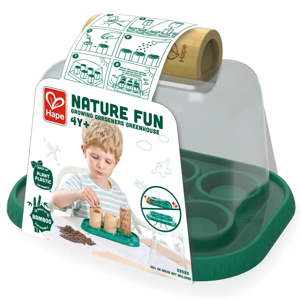 Hape Nature Fun Growing Gardeners Greenhouse Kit, Kids Ages 4+ 1
