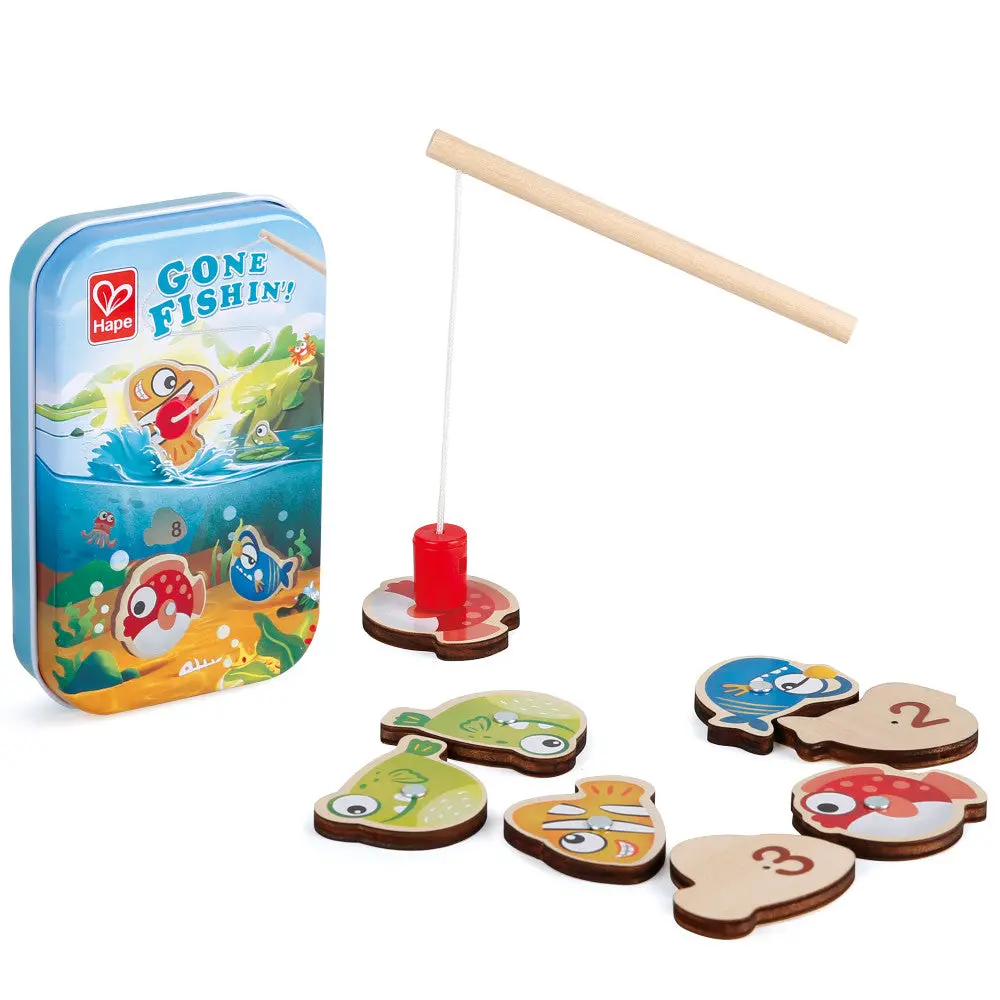Hape Gone Fishin'! - Magnetic Fishing Game For Kids - Develops Basic Math Skills 1