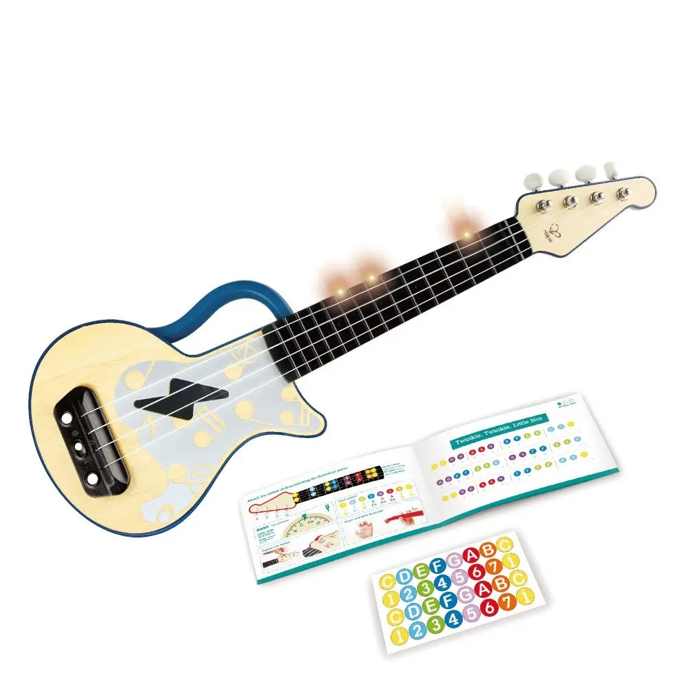 Hape Learn With Lights Blue Electronic Ukulele 1