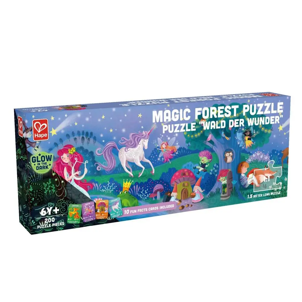 Hape Magic Forest Glow-In-The-Dark Floor Puzzle - 200 Pieces 1