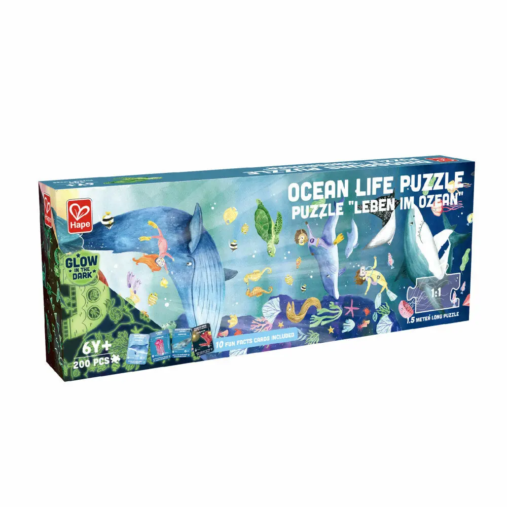 Hape Ocean Life Giant Glow-In-The-Dark Floor Puzzle - 200 Pc 1