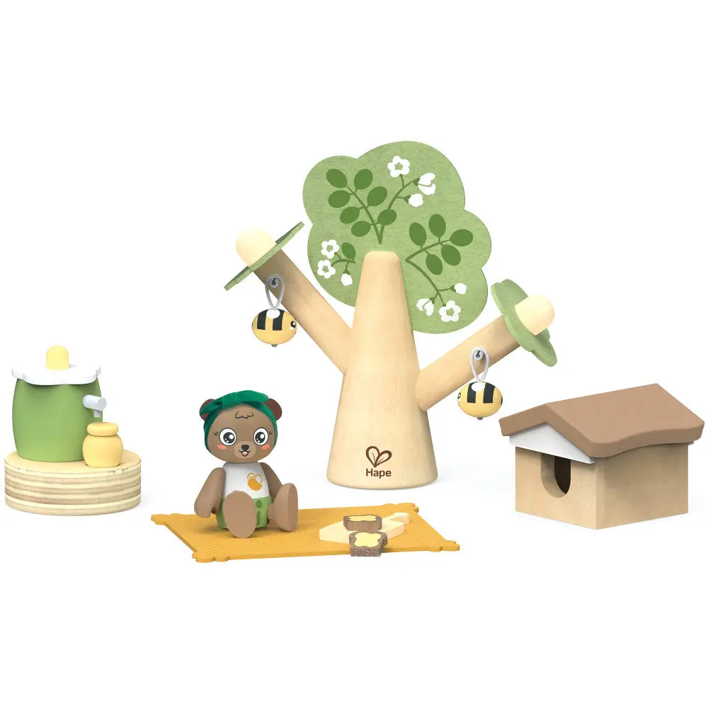 Hape 10Pc Honey Bees Picnic Wooden Playset – Nature Exploration 1