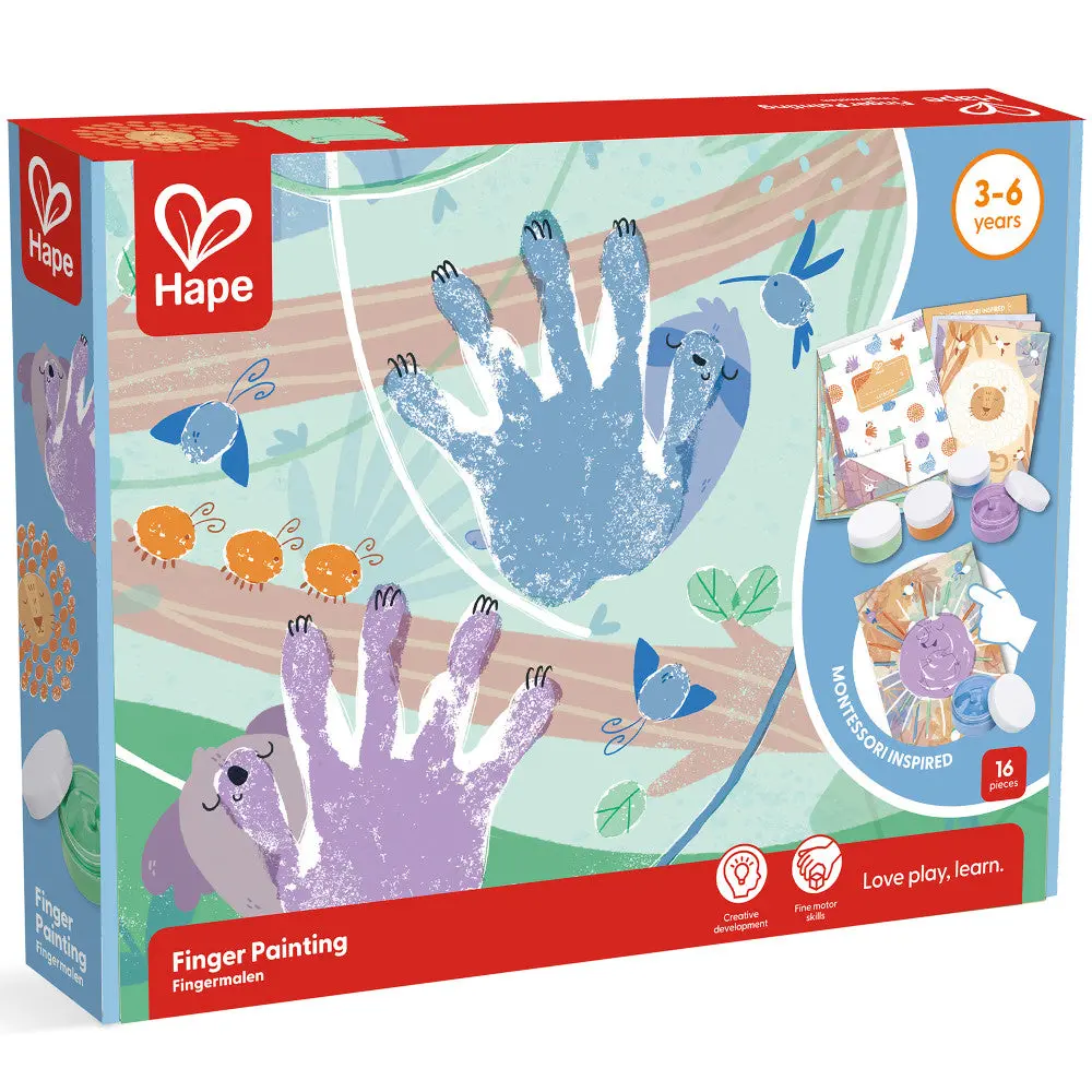 Hape Animal & Nature 16Pc Finger Painting Art Set 1