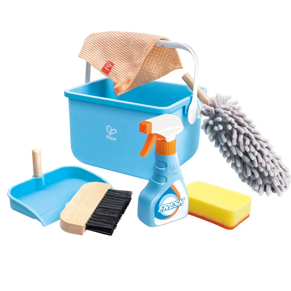 Hape Scoot-Around Clean Up Bucket Set – 7-Piece Playset 1