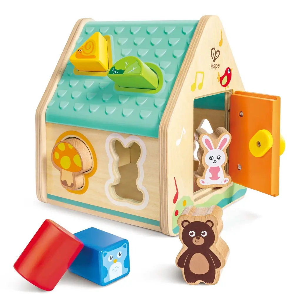 Hape Critter House Shape Sorter - Wooden Educational Toy 1