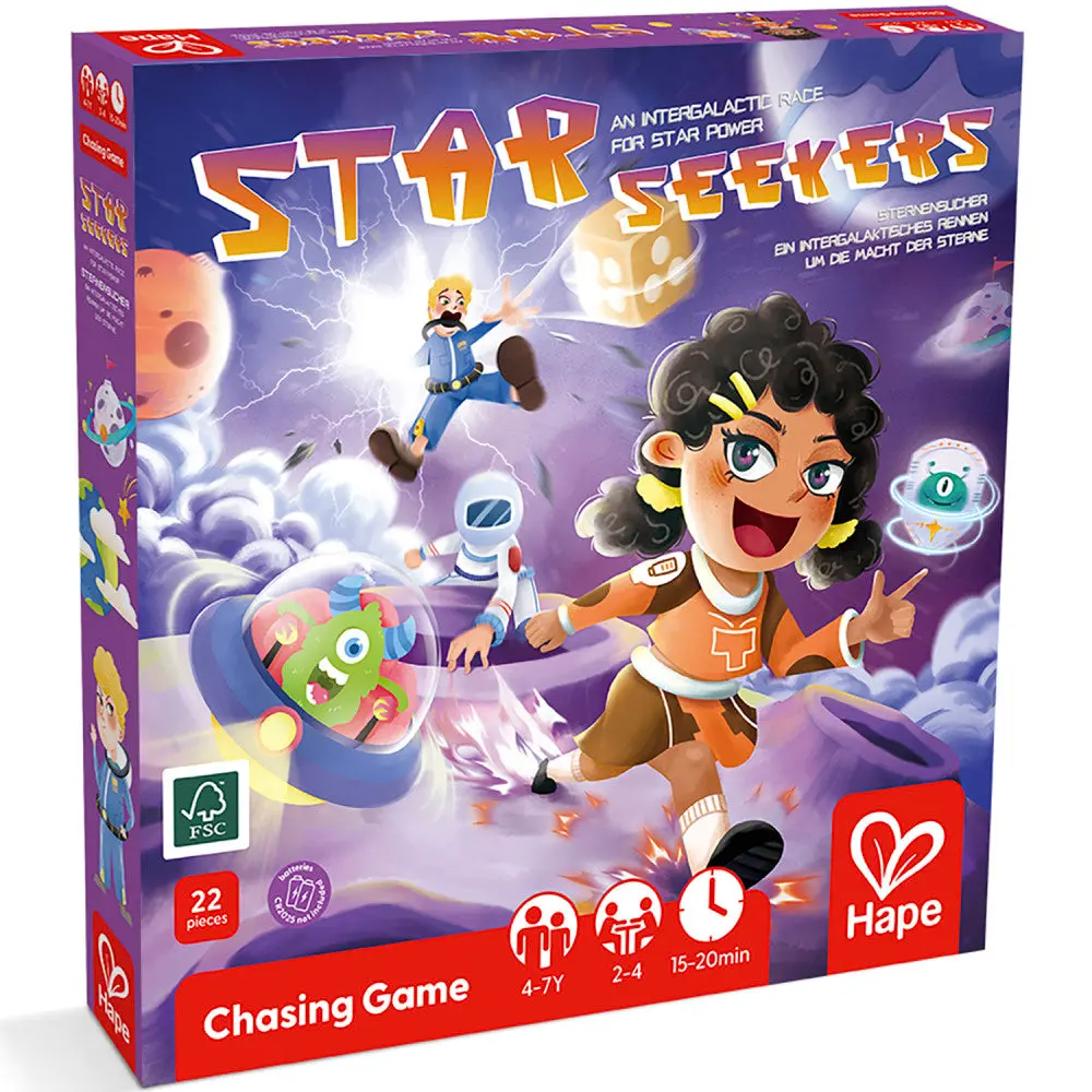 Hape Star Seekers Chasing Board Game - Galactic Adventure Family Fun 1