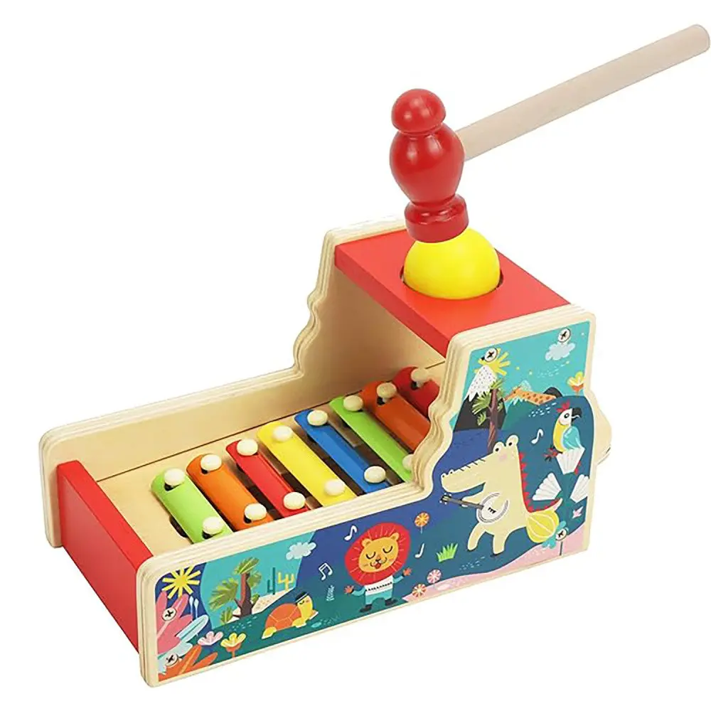 Leo & Friends Wooden Musical Pound & Tap Bench With Xylophone 1