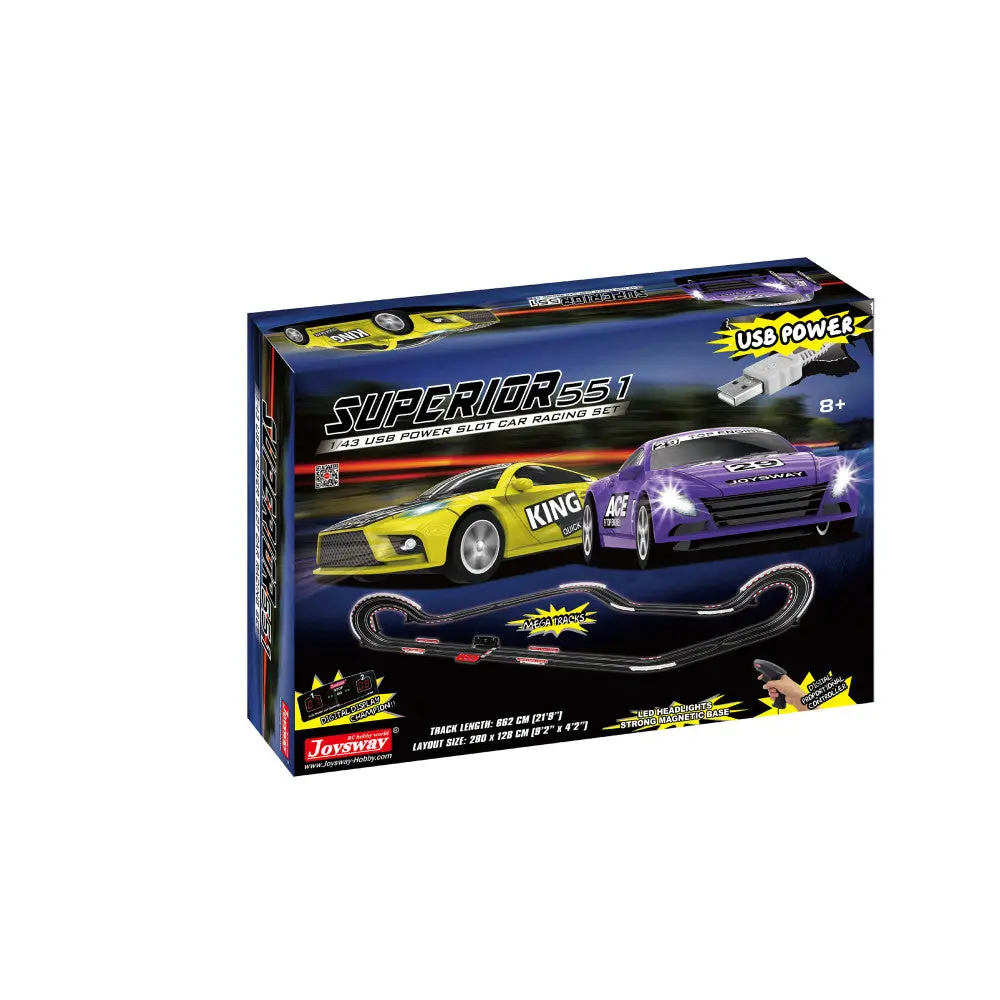 Joysway Superior 551 Usb-Powered 1:43 Scale Slot Car Racing Set 1