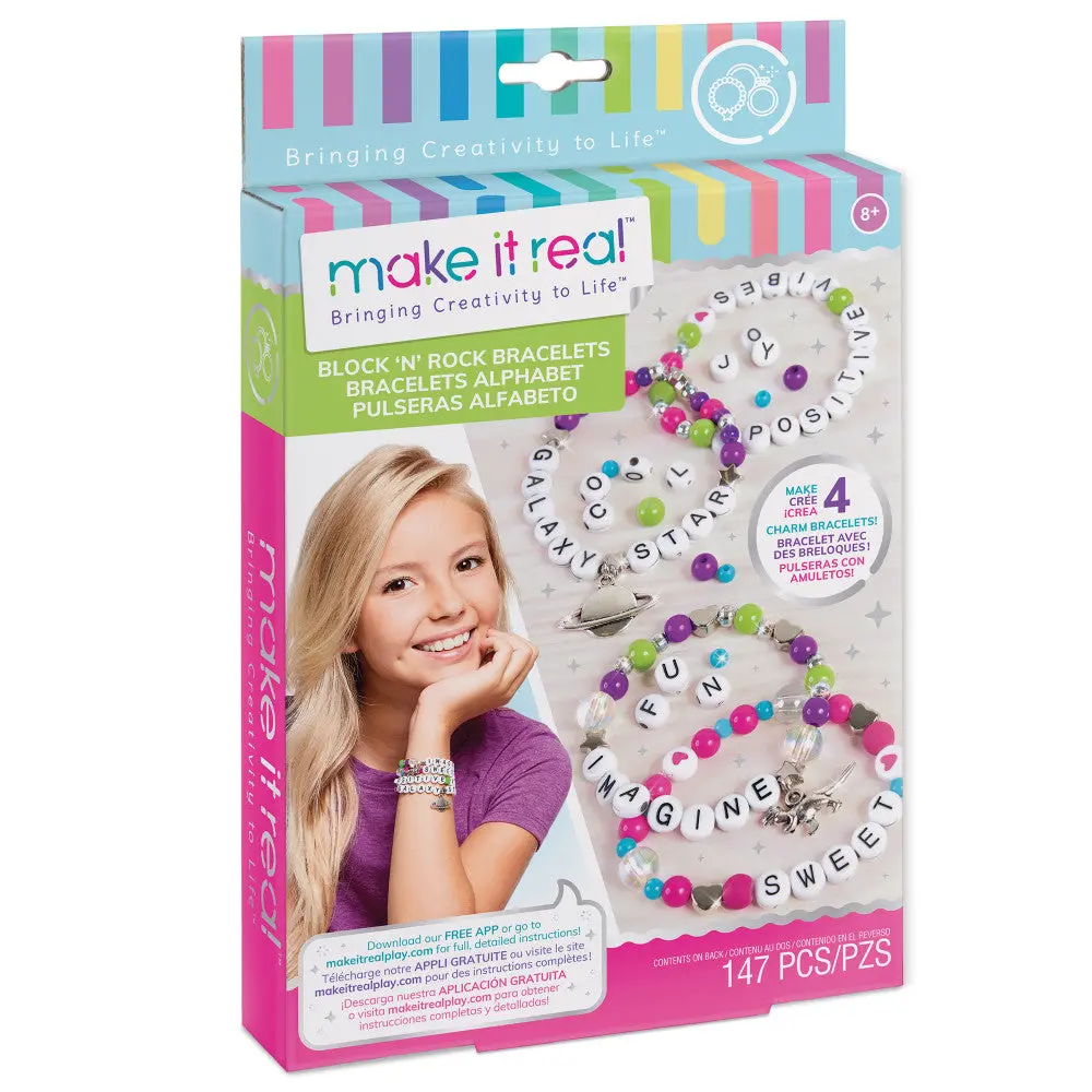 Make It Real Block 'N Rock Diy Bracelet Making Kit 1