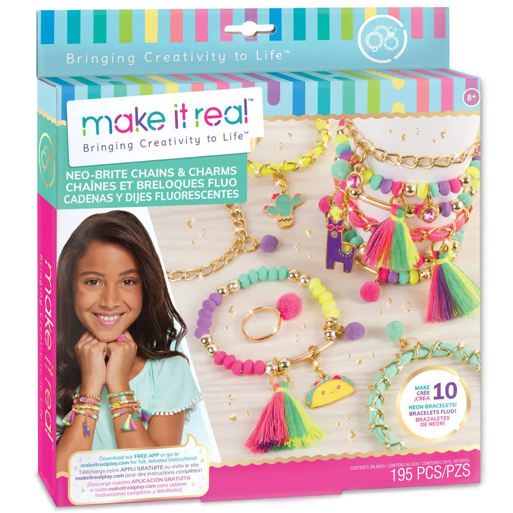 Make It Real Neo-Brite Chains & Charms Bracelet Making Kit 1