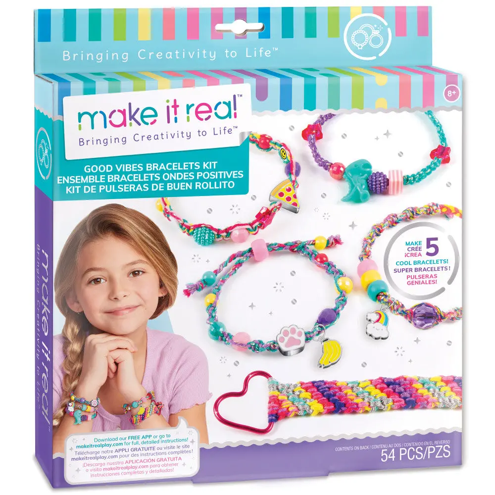 Make It Real Good Vibes Friendship Bracelet Kit - Diy Jewelry Making Set 1