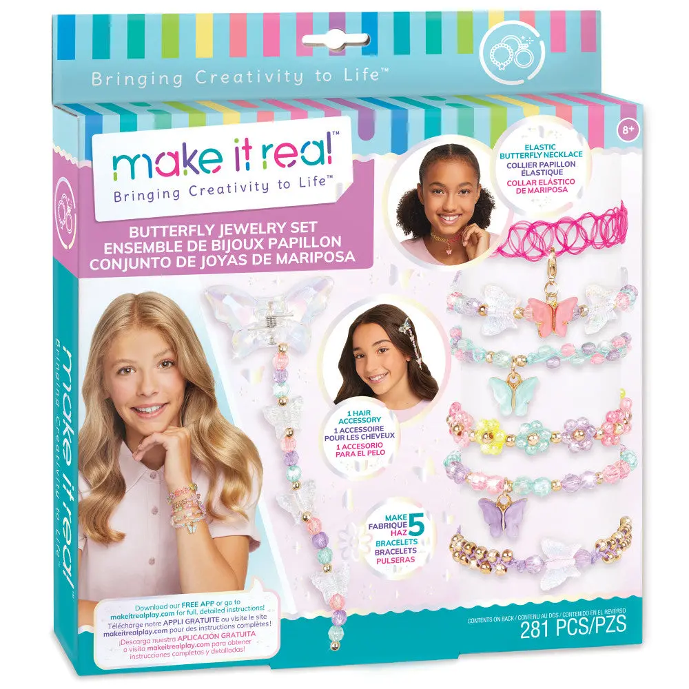 Make It Real Butterfly Bliss Diy Jewelry Making Kit 1