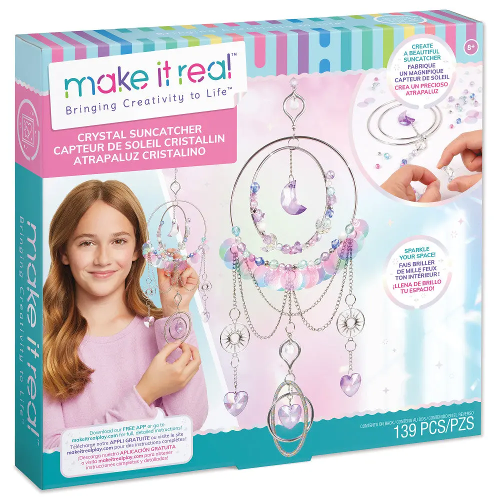 Make It Real Diy Crystal Suncatcher Kit - Colorful Window Art Craft Set 1