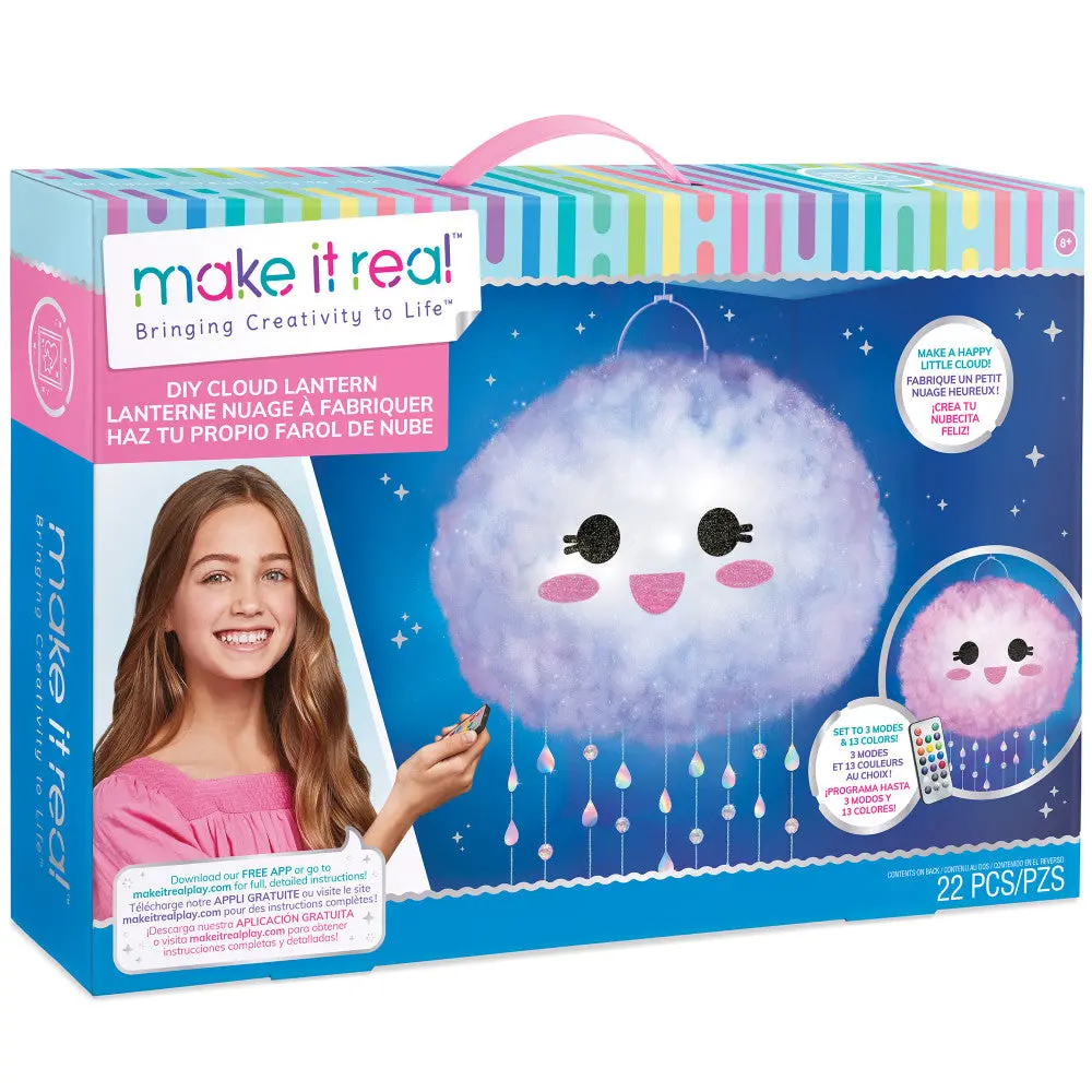 Make It Real Sparkle Dream Diy Cloud Lantern Kit 1
