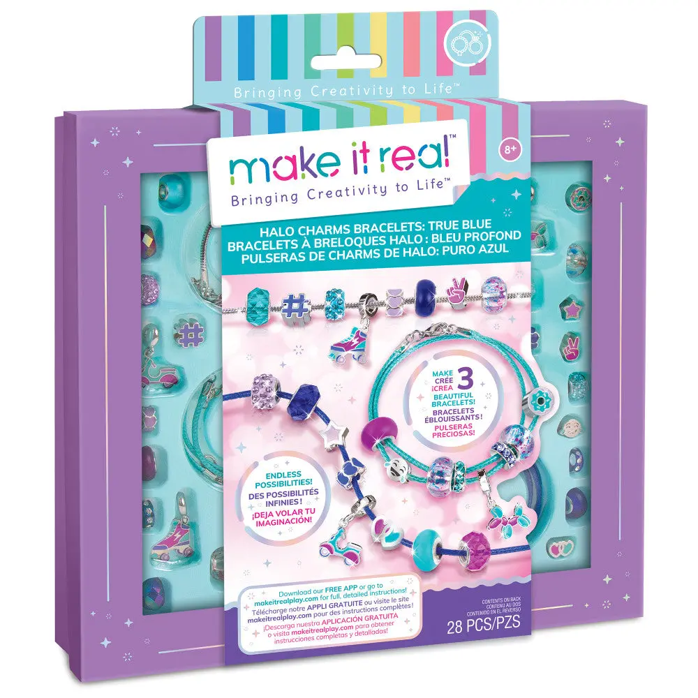 Make It Real Halo Charms Diy Metallic Bracelets Kit 1