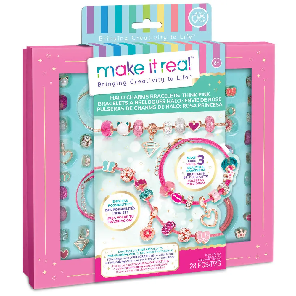 Make It Real Halo Charms Metallic Bracelets Jewelry-Making Kit 1