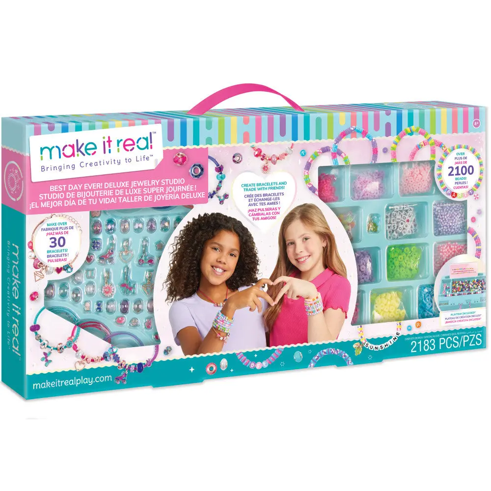 Make It Real Best Day Ever! Deluxe Jewelry Studio 2183Pcs Diy Craft Kit 1