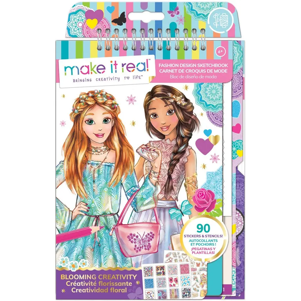 Make It Real Blooming Creativity Fashion Design Sketchbook Kit 1