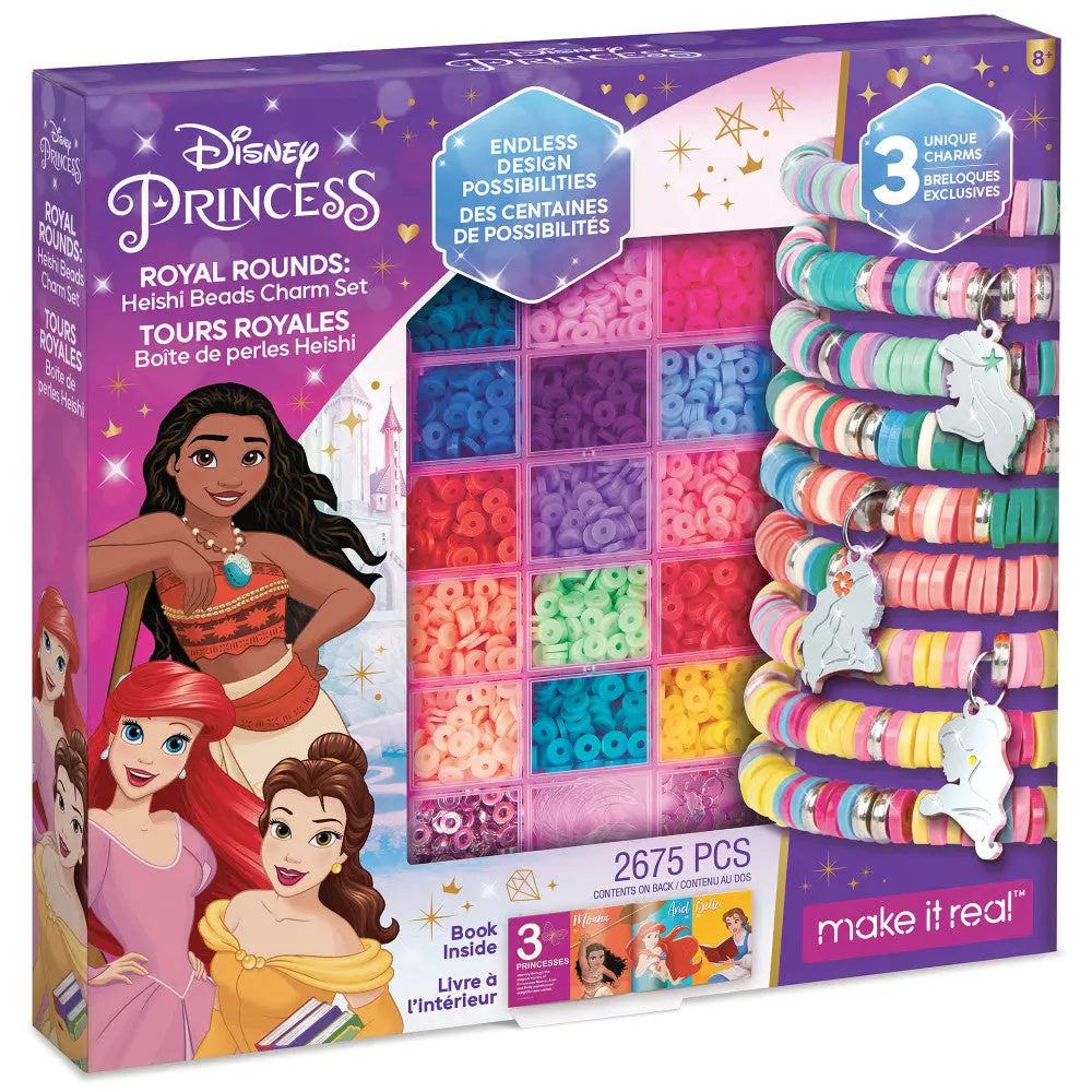 Disney Princess Royal Rounds Heishi Beads Jewelry Kit - Moana, Belle, Ariel 1