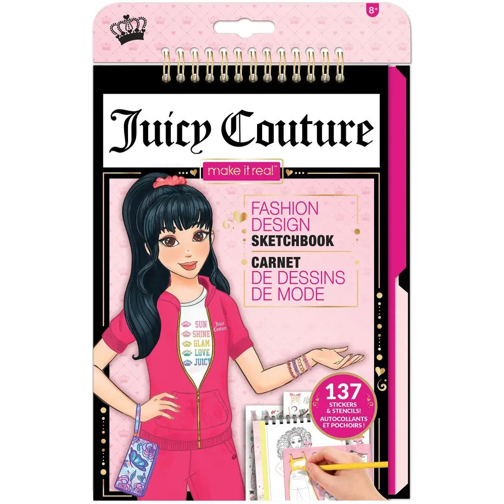 Juicy Couture Glam Fashion Design Sketchbook Kit - Creative Set For Kids 1