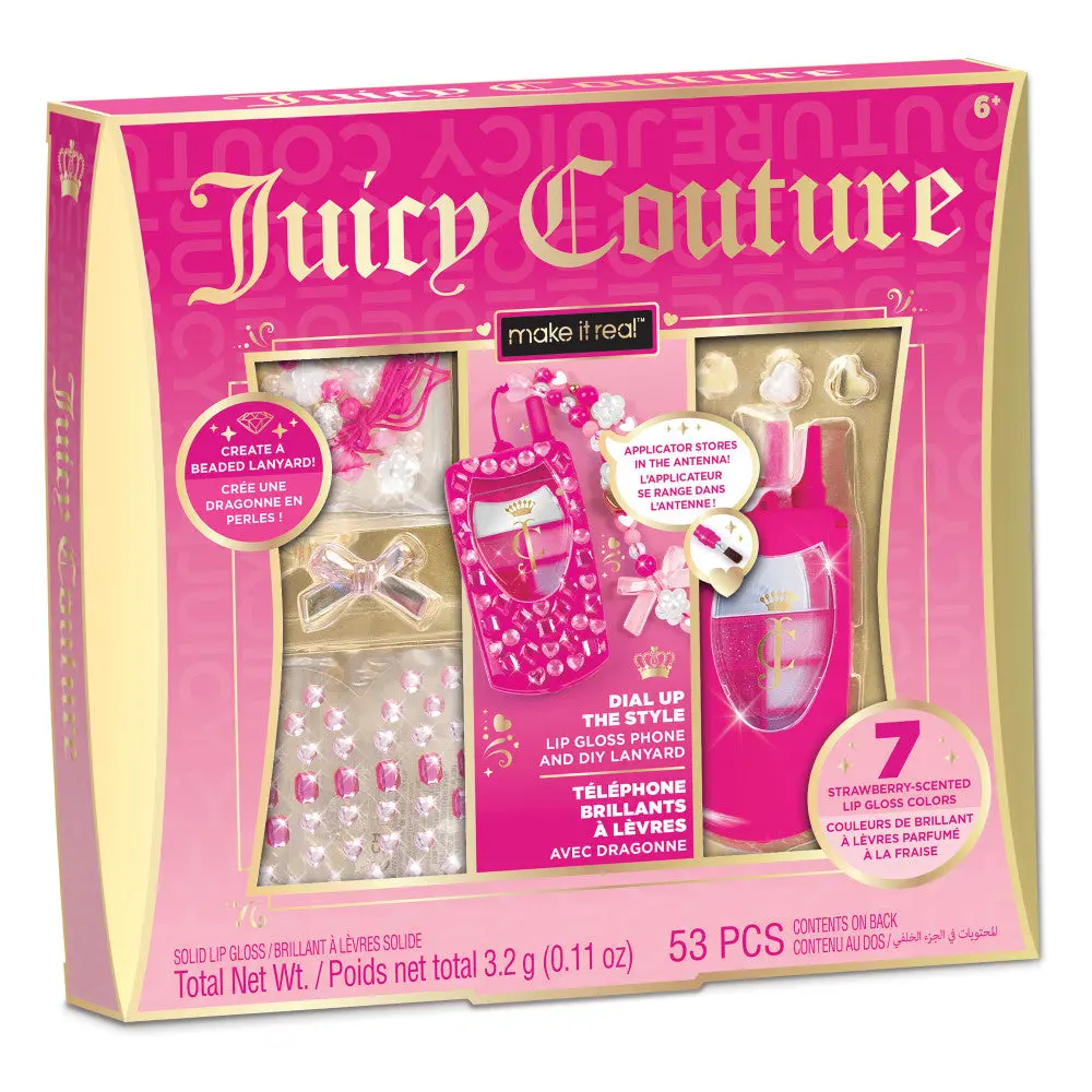 Juicy Couture Dial Up The Style Lip Gloss Phone & Diy Lanyard Kit 1