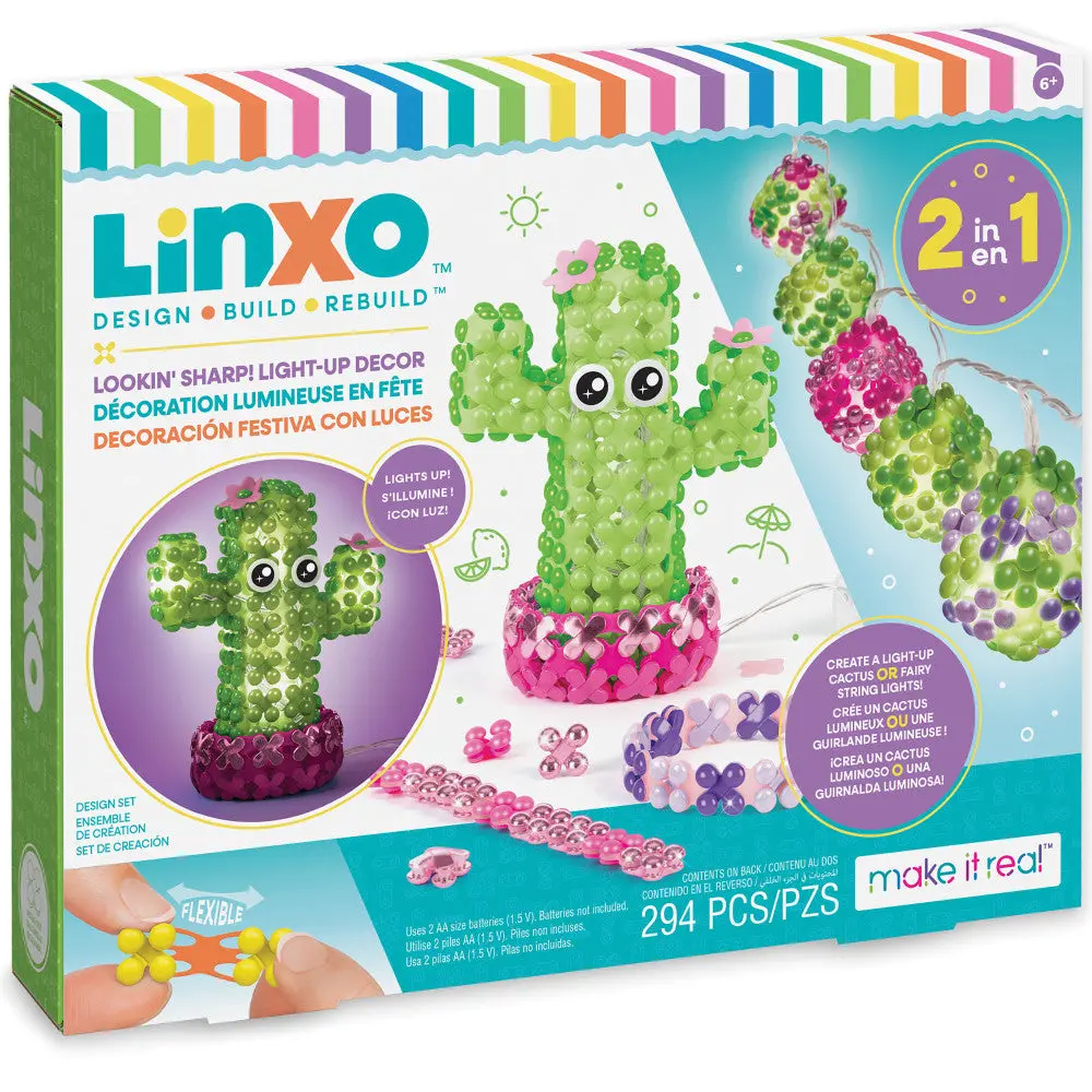 Make It Real Linxo Lookin' Sharp! Light-Up Decor 294Pc Diy Craft Kit 1