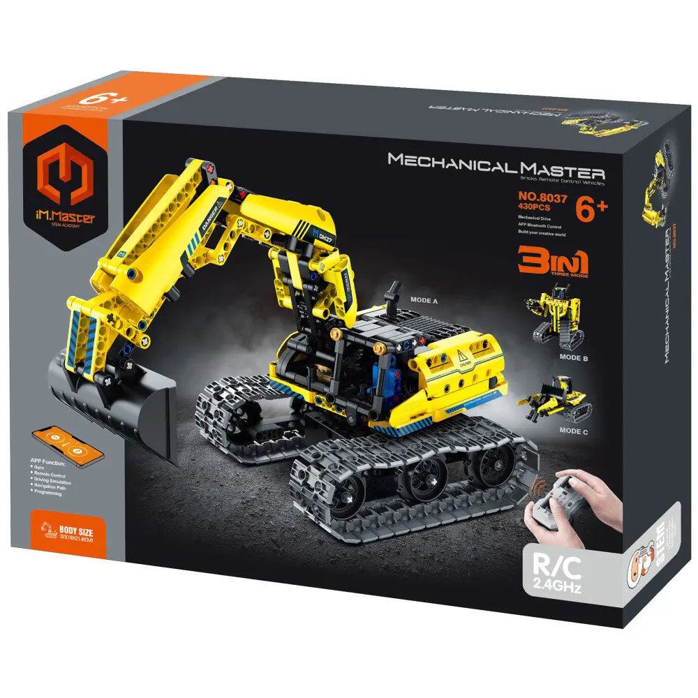 Im.Master Stem Academy: Mechanical Master R/C Excavator 3-In-1 Building Set 1