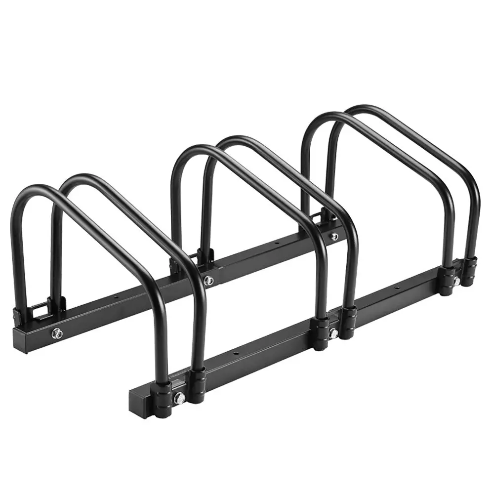 Trimate Triple Bike Floor Parking Rack Stand - Indoor Home Garage Storage Solution 1