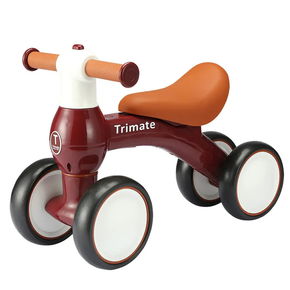 Trimate Baby Walker Balance Bike, Wine Red - Ideal First Bike For Toddlers 1