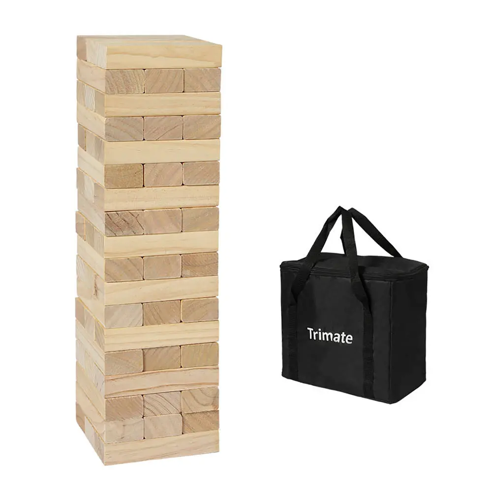 Trimate Tumbling Tower Giant 28" - Double-Sanded Smooth Natural Wood 1