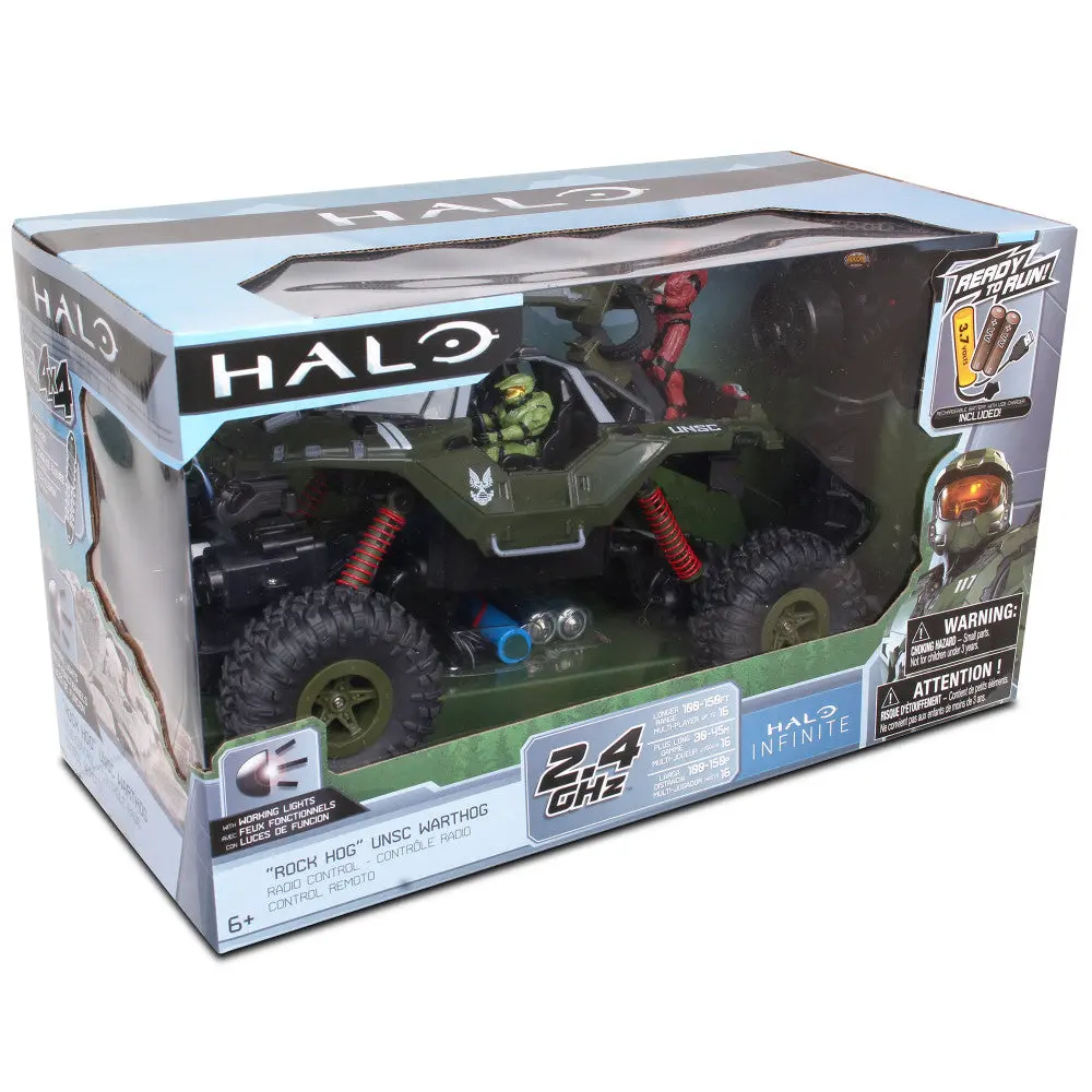 Nkok Halo Infinite Rc Unsc Warthog 'Rock Hog' - Master Chief & Spartan - 2.4 Ghz Remote Control Vehicle 1
