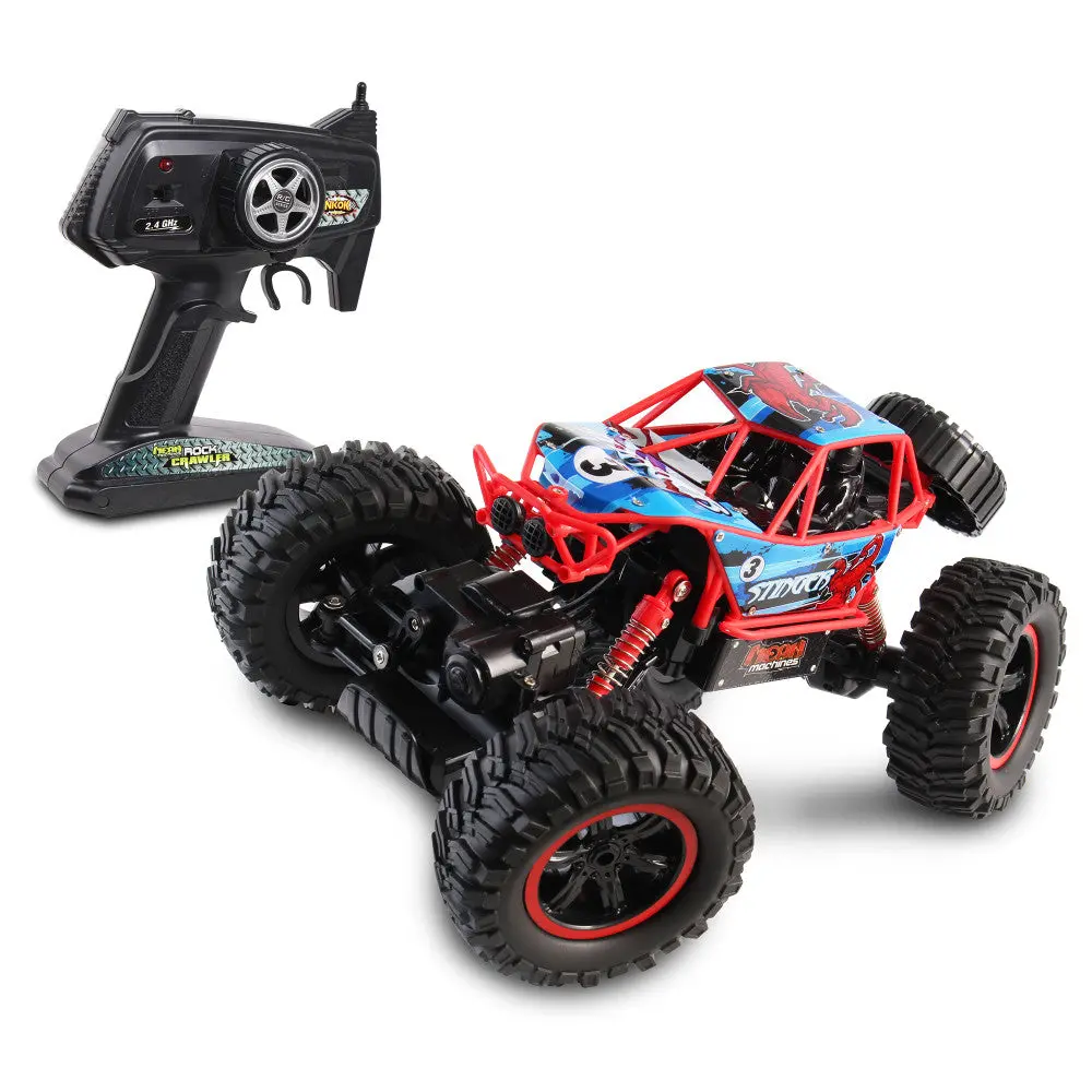 Nkok Mean Machines Rc Rock Crawler Stinger - 1:14 Scale Radio Control 4X4 With Battery Pack & Usb Charger 1