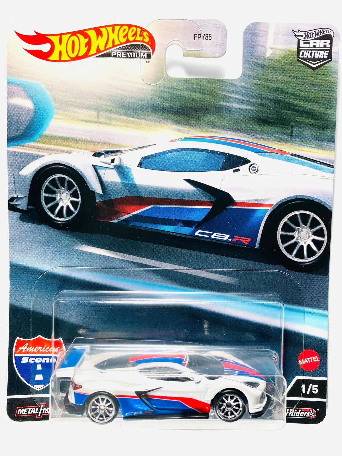 Hot Wheels 2022 Car Culture American Scene Corvette C8.R - Damaged Card 1
