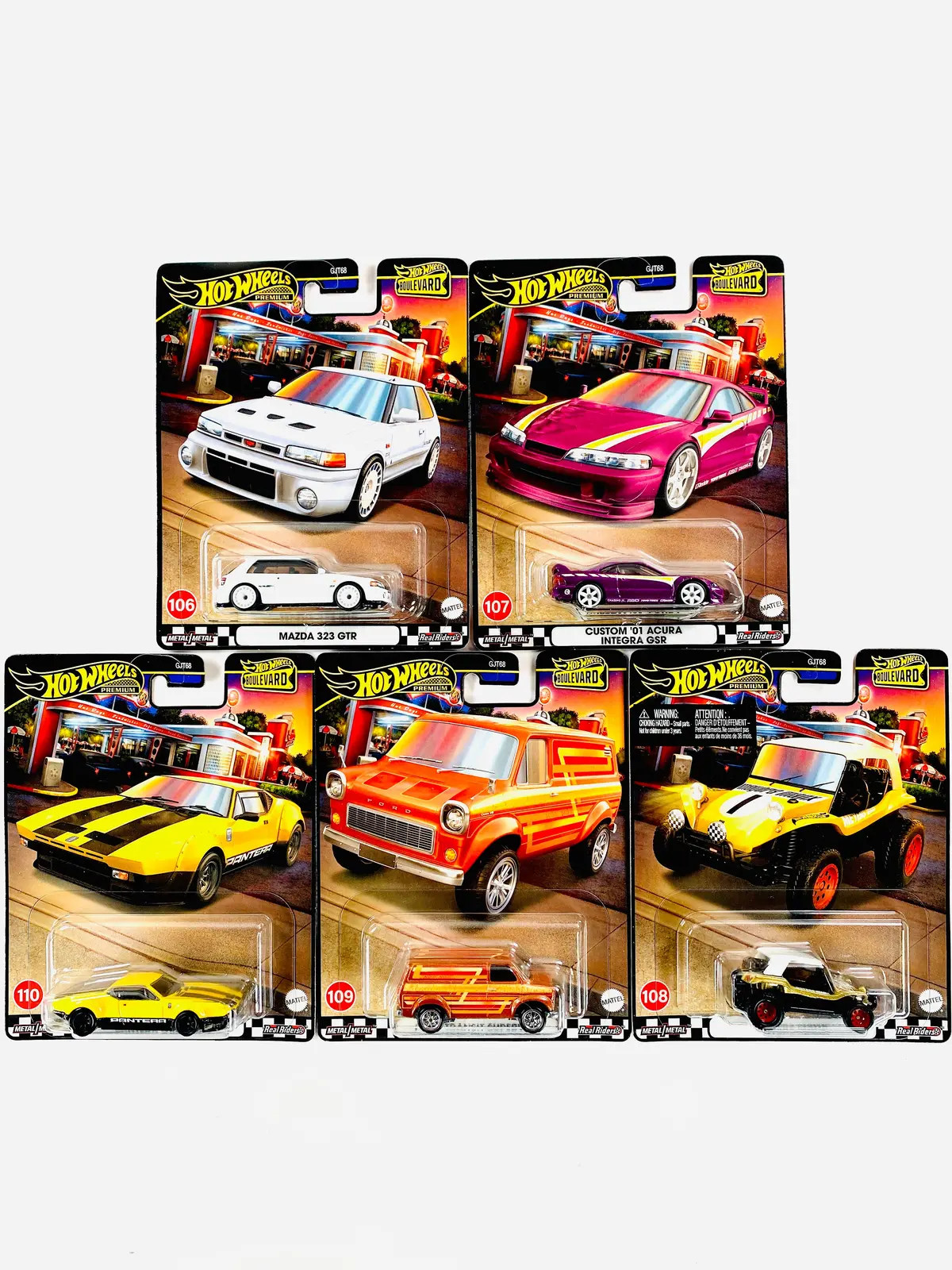 Hot Wheels 2024 Boulevard Case Y (Set Of 5 Cars) 1