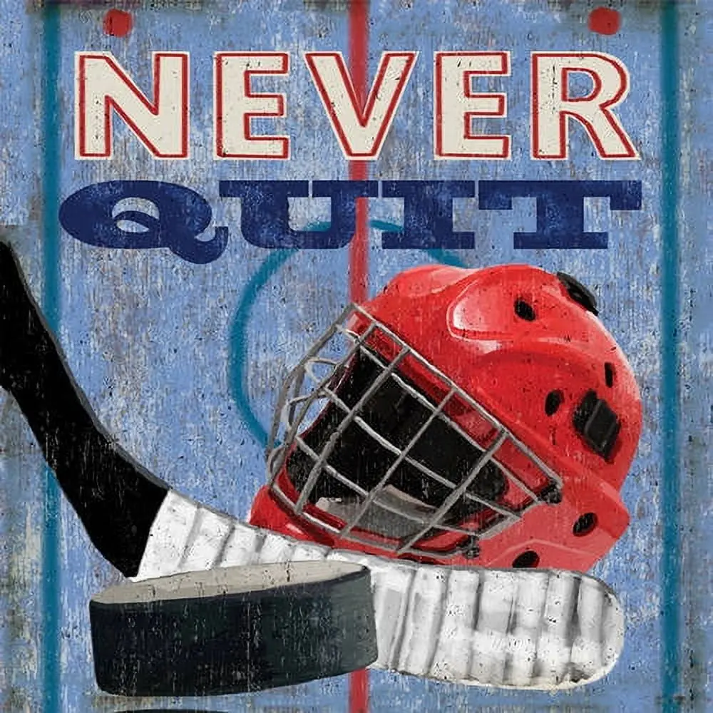 Lori Siebert Oopsy Daisys Never Quit Inspirational Sports Wall Art 1