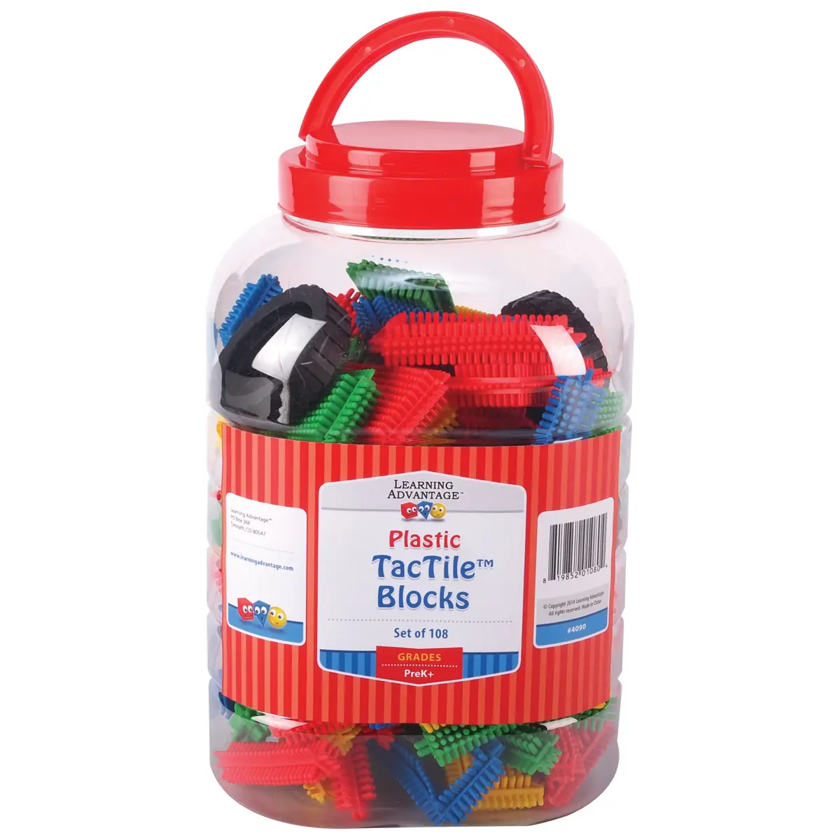 Learning Advantage Tactile Blocks - 108 Piece Interlocking Set 1
