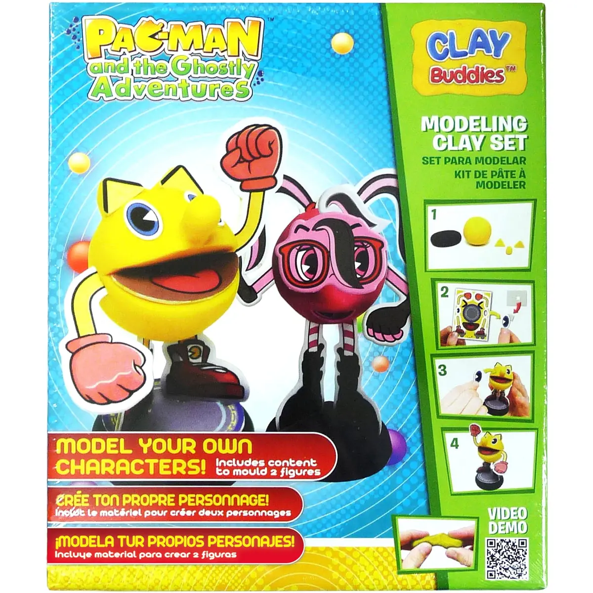 Pacman Clay Buddies Official Modeling Kit - Create Your Favorite Characters 1