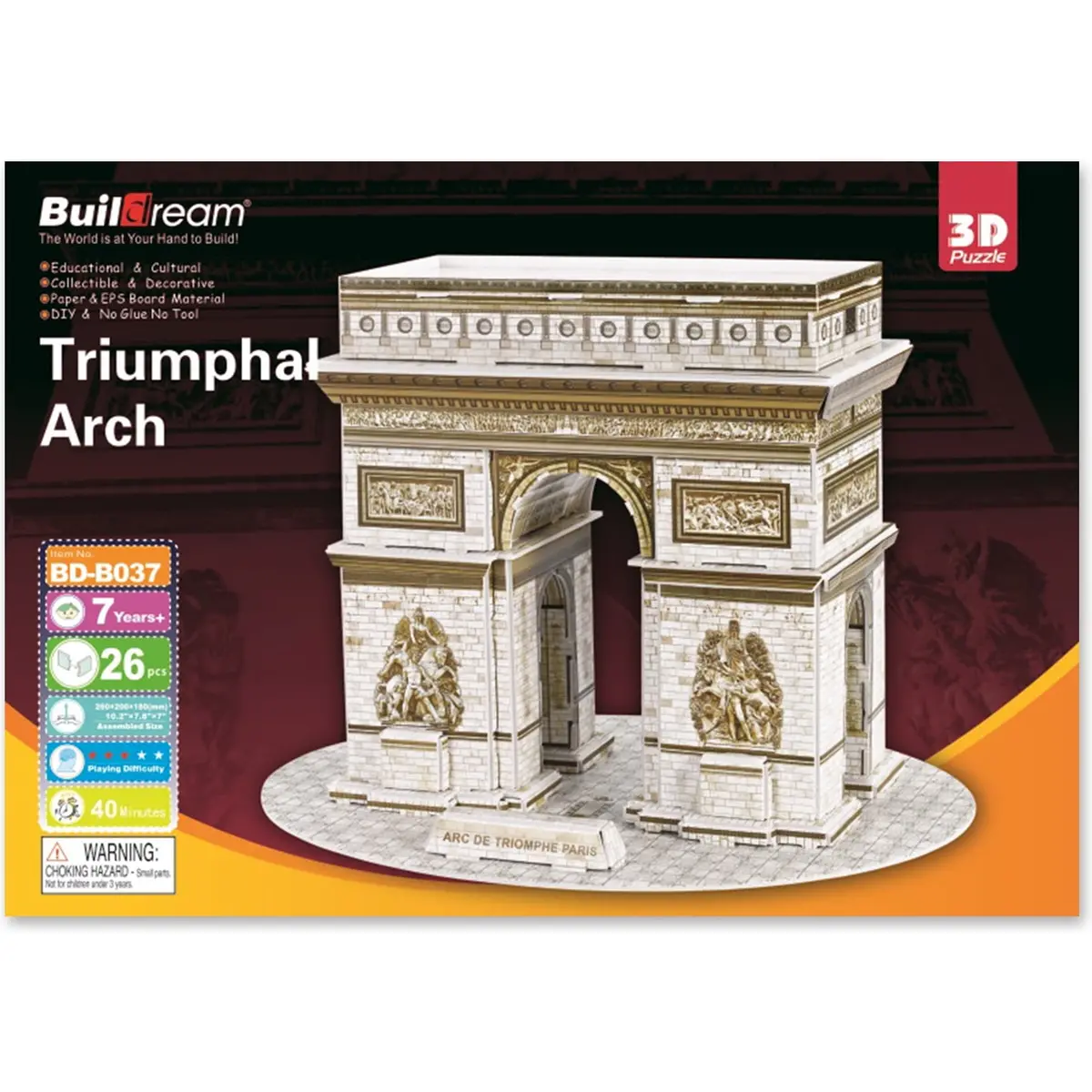 Build Dream Arc De Triomphe Monument Model Kit 1