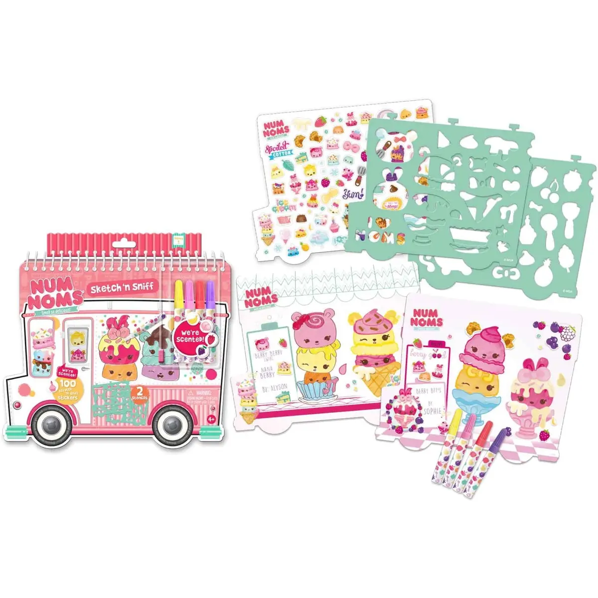 Num Noms Sketch N Sniff Portfolio With Scented Markers And Scratch 'N Sniff Stickers 1