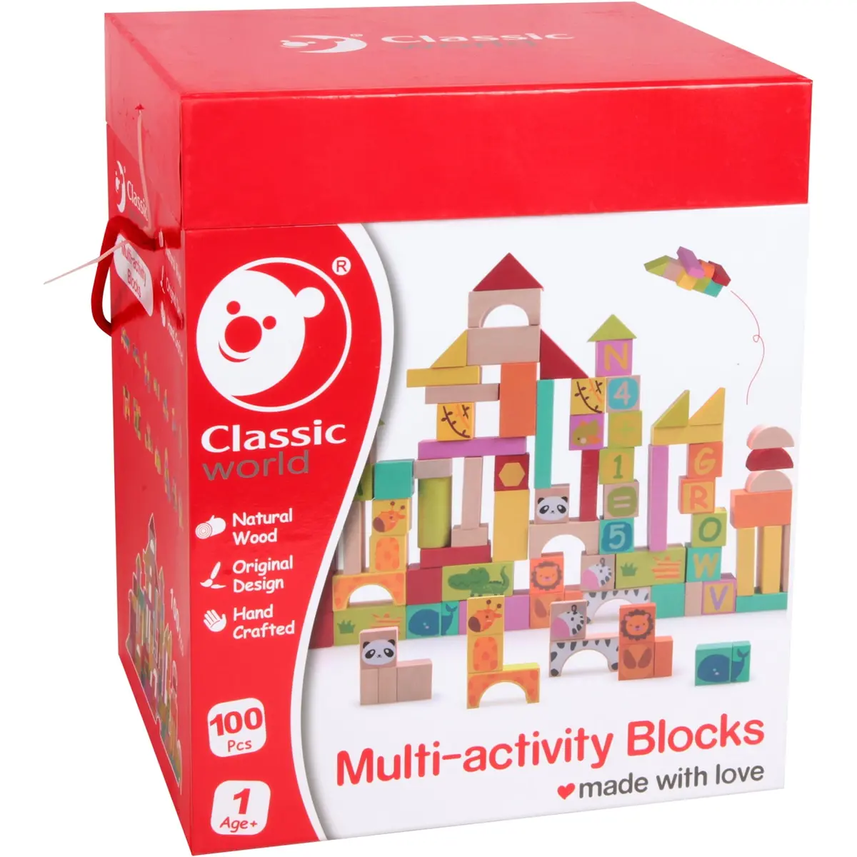 Classic World Multi-Activity Blocks Set - Zoo-Themed - 100 Pieces 1