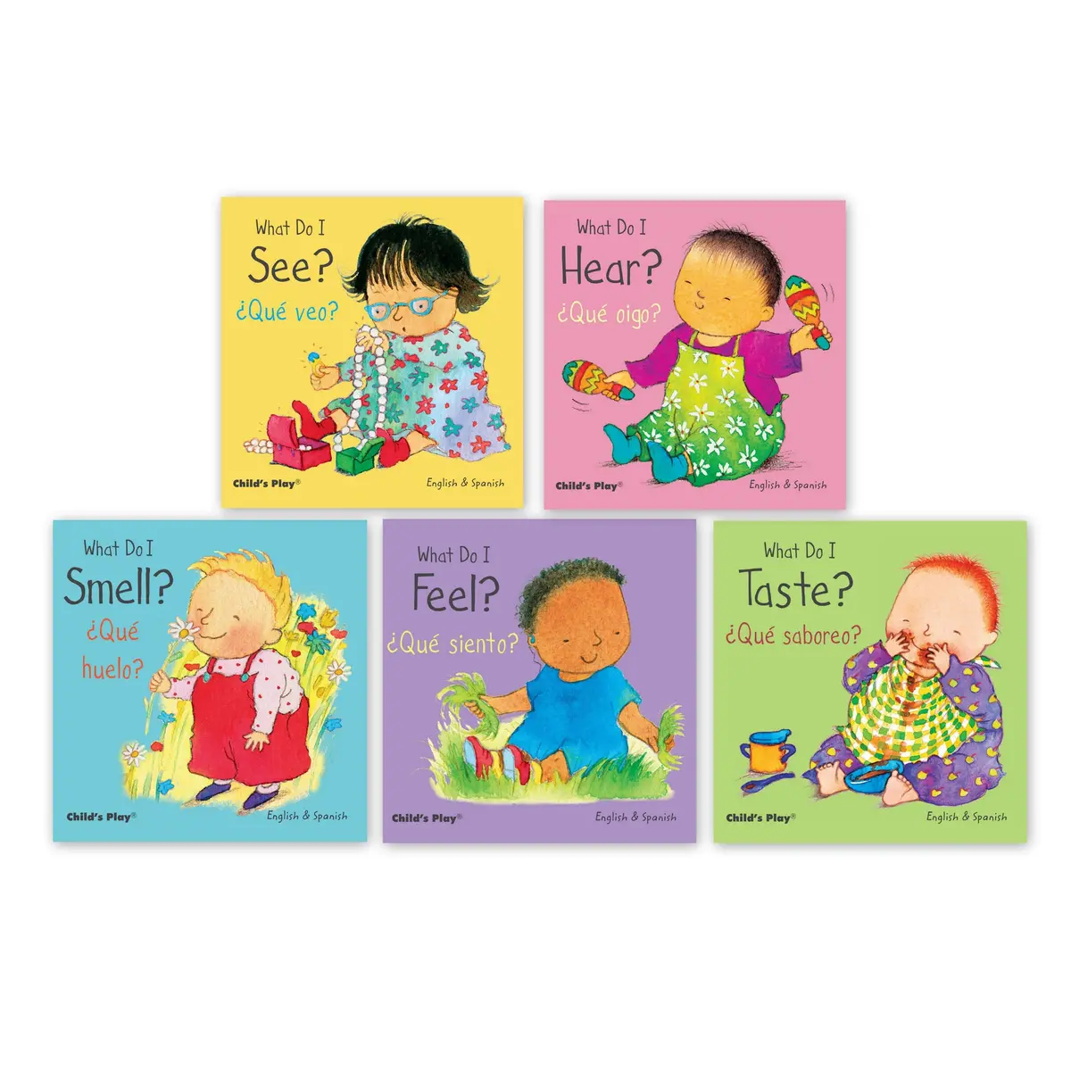 Child's Play Books Small Senses 5-Piece Bilingual Board Book Set 1