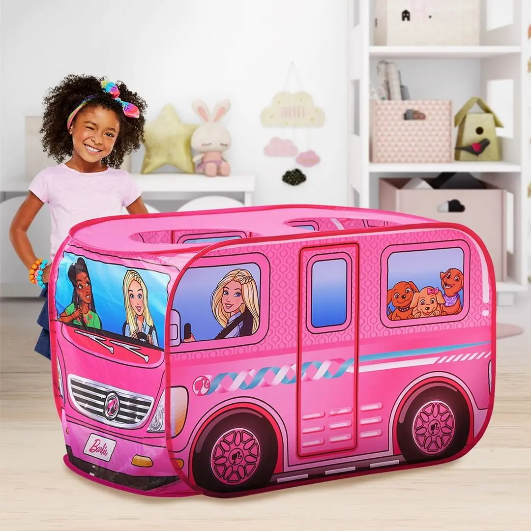 Sunny Days Entertainment Barbie Camper Play Tent – Imaginative Playhouse For Kids 1