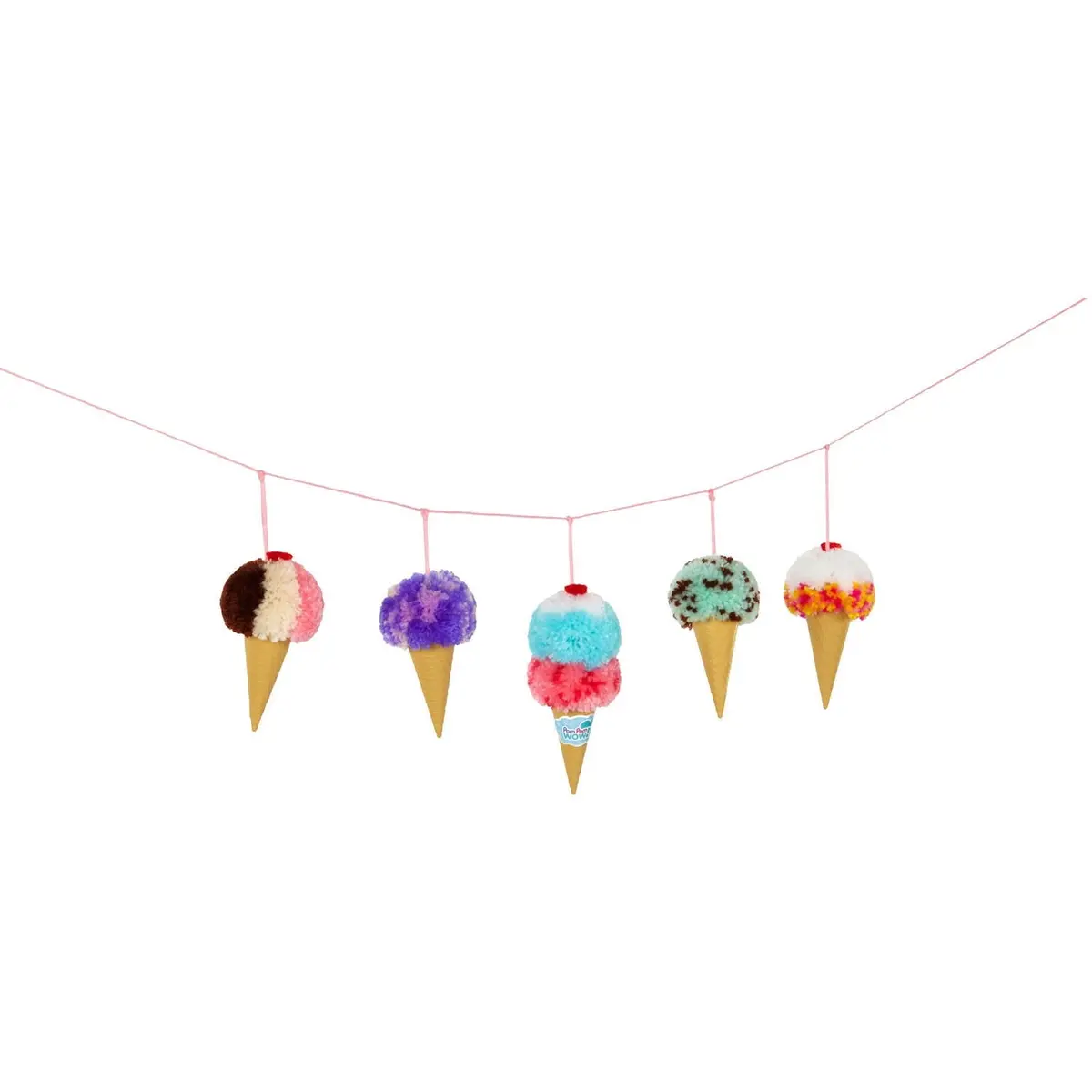 Pom Pom Wow Ice Cream Cone Crafting Banner Kit 1