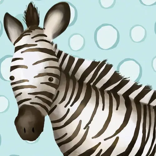 Oopsy Daisys 10 Inch Timmy The Zebra - Powder Blue 1