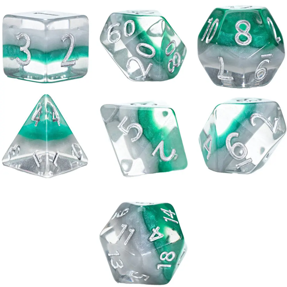 Gate Keeper Games & Dice: Eclipse Dice Elven - 7 Piece Rpg Dice Set 1